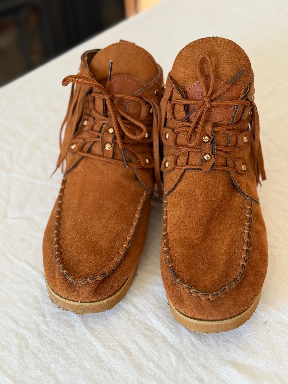 L’Originale Baloboo Tan Moccasin Chelsea Ankle Boot Size 9